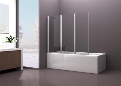 Cina schermo di doccia temperato 4mm del bagno del vetro trasparente con tre porte di piegatura in vendita