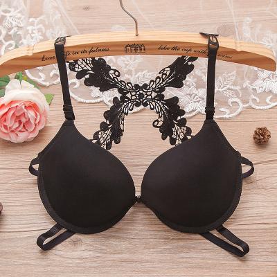 China Japanese Factory Style Front Button Lace Cross Back Cheap Bra QUICK DRY Beautiful For Girls for sale