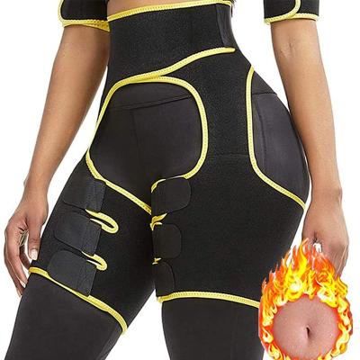 China Custom Logo Neoprene Fat Burning Slimming Breathable Waist Trainer Women Booty Lifter Butt Lifter Logo Arm Thigh Gum Shaper for sale