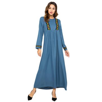 China Hotselling Cotton Chiffon New Style Moroccan Abaya Long Robe Kaftan Dress 2021 Dubai Muslim Dress for sale