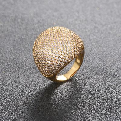 China European and American men's hip hop nickel-free star zircon copper pop jewelry finger vintage gold filled rings for sale