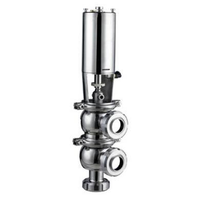 China SS304 General Sanitary Stainless Steel 3 Way Pneumatic Reversing Valve for sale