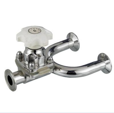 China General stainless steel sanitary u type three way diaphragm valve for sale