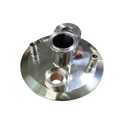 China Sanitary Stainless Steel SS304 Stainless Steel With TC Ferrule NPT Sight Tri Clamp Glass Top Lid for sale