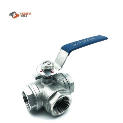 China General Stainless Steel 3way Valve Three Way Ball for sale