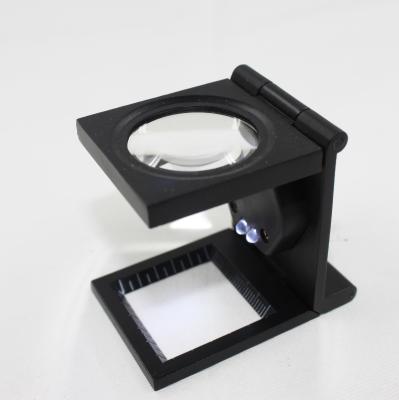 China TH-9005B 51*38.5*56.5mm Glass Retractable Cloth Illuminated Magnifier for Cloth Testing for sale