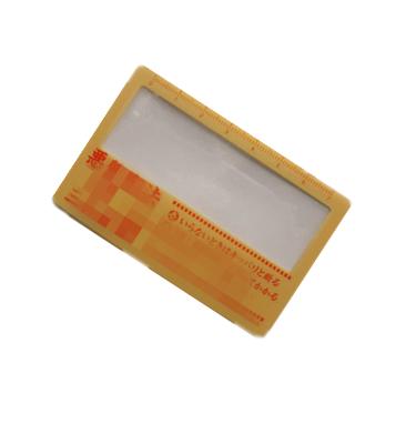 China Hot Sale 85X55mm PVC Material Name Credit Card Magnifier With Fresnel Lens for sale