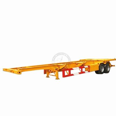 China Truck Trailer Best Price For 1 Axles Skeleton Semi Container Transport Terminal Trailer for sale