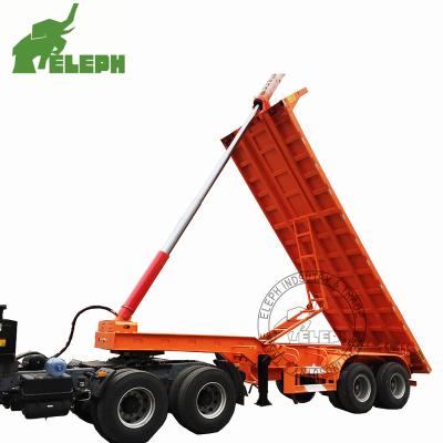 China Truck trailer promotion price triple axles tipping container loader 40 tons 20FT 40FT container tipper trailer, container tipper for sale for sale