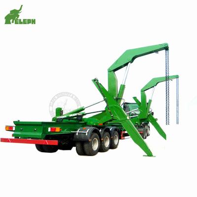 China Truck Trailer 20ft/40ft Heavy Duty Flat Bed Container Semi Trailer With Hydraulic System Lift Side Container Semi Trailer for sale