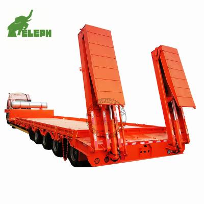 China Military Truck Trailer BPW Multi Axles Lowbed Trailer 250 Ton Transport Lowbed Trailer Military Axle For Lowbed Flat Trailer for sale