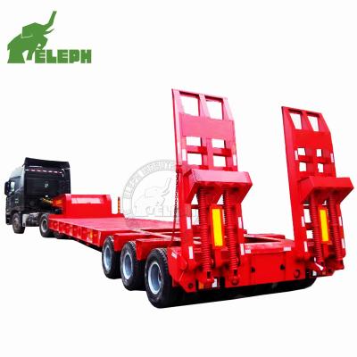 China 6 Axle Line Detachable Detachable Goose Neck Low Bed Front Loading Semi Truck Trailer 3 Trailer for sale