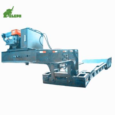 China Truck Trailer 4 Axles 15tons Gooseneck Lowbed Lowboy Heavy Duty Hydraulic Detachable Semi Trailer 4 Line For Excavator for sale