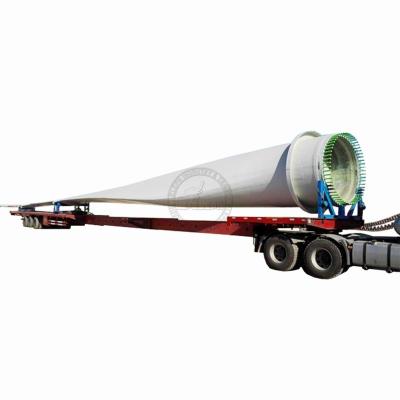 China China Factory Sale Dusty Wind Blade Wind Turbine Blade Transport Heavy Semi Trailer Truck Trailer for sale