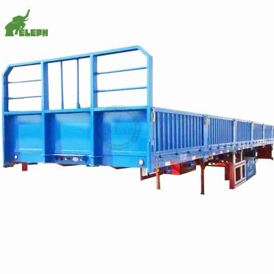 China Truck Trailer 40ft Cargo Carrier Container Transport Side Wall Truck Trailer For Sale for sale