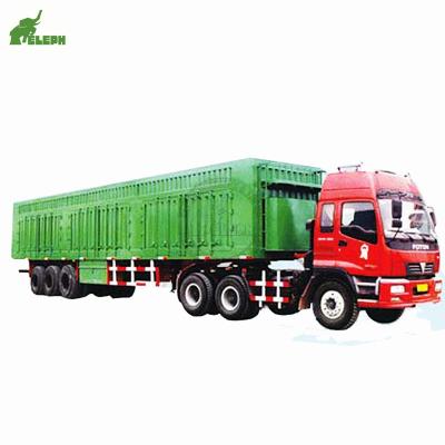 China Hot Sale Steel Enclosed Cargo Box Truck Trailer 3 Axle Enclosed Cargo Trailer Semi Truck Trailer for sale