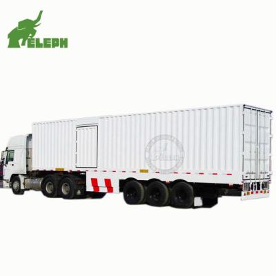 China Brand New High Efficiency 30 Tons Cargo Semi Truck Trailer Box Cargo Motorcycle Trailer for sale