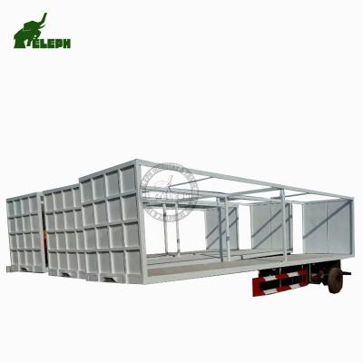 China Truck Trailer Best Price For 20ft/40ft Van Box Cargo Truck Side Curtain Side Truck Trailer for sale