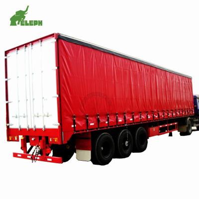 China Super Truck Trailer Sale: Tri Axle 50Tons Curtain Side Wall Semi Truck Trailer for sale