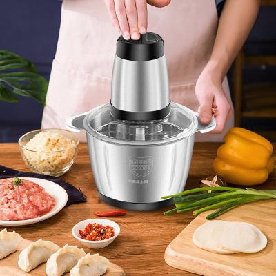 China 2L 3L commercial multifunctional household small cutter 2L 3L commercial multifunction meat cutter kitchen food OEM stainless steel automatic electric foodmeat grinder for sale