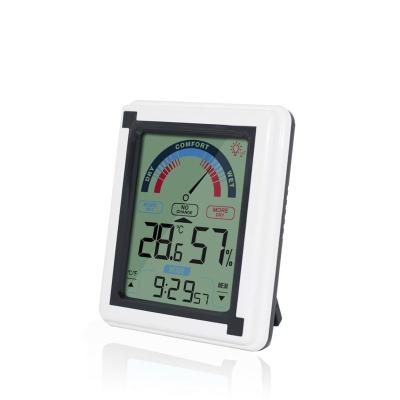 China 2019 New ESUN Release EN8822A Digital Indoor Touch Screen Temperature Humidity Monitor with Alarm Clock, Comfort Indicator, Backlight for sale