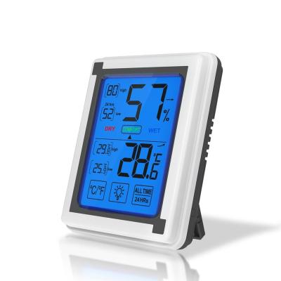 China 2019 ESUN New Release EN8822B Digital Touch Screen Hygrometer Thermometer Indoor Temperature with Humidity Monitor and Backlight Display for sale