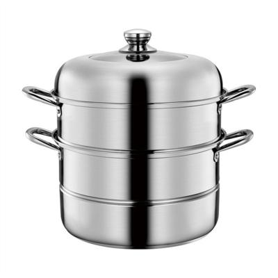 China Kitchen Sustainable Universal High Quality Cookware 304 Stainless Steel Soup Pot Steamer for sale