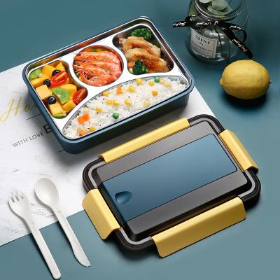 China Freshness Preservation 304 Stainless Steel Spill Proof Lunch Box can be filled with water to keep warm for sale