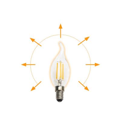 China SMART Illumination Dimmable E14 LED Filament Bulb 110V/220V Candle Lamp Light Chandelier LAMP for sale