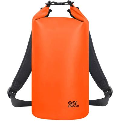 China Outdoor Gear Waterproof Dry Backpack PVC Rafting Backpack Waterproof Sports Travel 20L Dry Bag Kayaking for sale