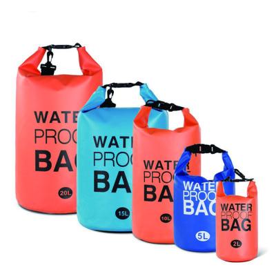 China Outdoor Cylinder Desktop Diving Gear PVC Rafting Backpack Waterproof Sports Travel 20L Dry Bag Kayaking for sale