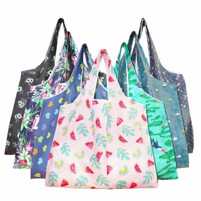 China Promotional extra-large washable foldable reusable polyester shopping ripstop nylon hand bags for sale