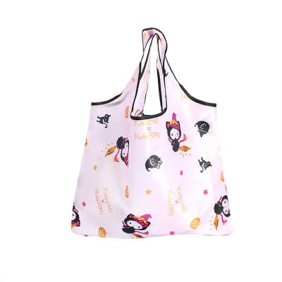 China Customized travel fabric shopping digital printing tote polyester bags for women for sale