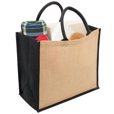 China Wholesale natural eco friendly shopping custom printing burlap jute bag with handle for sale