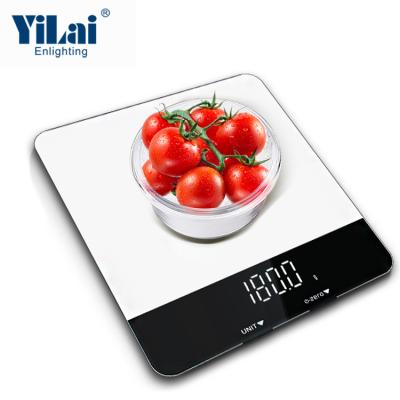 China WITH LID bulk customization digital food scale with magic LED display 5KG kitchen nutrition scale for sale