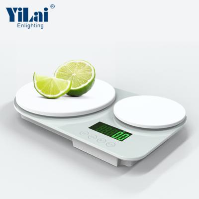 China WITH LID OEM Double Weighing Platform Digital LCD Display With Backlight Customized Kitchen Scales Balanzas Health Kitchen Scales for sale