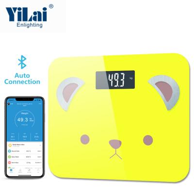 China body weight scale components analyzer smart glass panel mini digital degital electronic scales BF1602-BT-LCD scales for sale