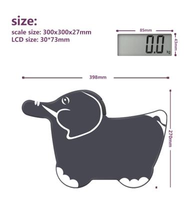 China ABS KG Pound St Electronic Bathroom Scale With LCD Display Bathroom Scale ABS Plastic Cartoon Design Cut Out Bathroom Scale personal bathroom for sale