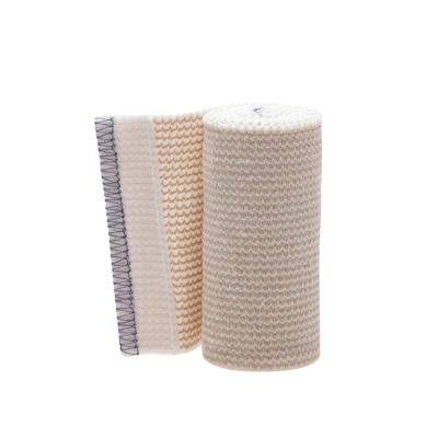 China Elastic Spandex/Cotton Honeycomb Stripe Bandages With Colorful Hook Latex Sport Compression Bandage for sale