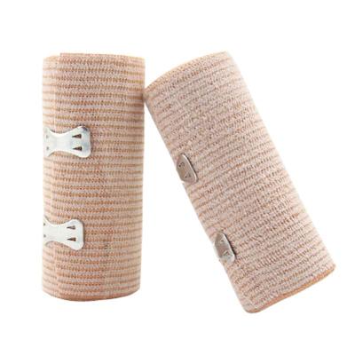 China +cotton OEM rubber latex and high elastic cotton bandage skin sport muscle rubber compression bandage for ankle and knee for sale