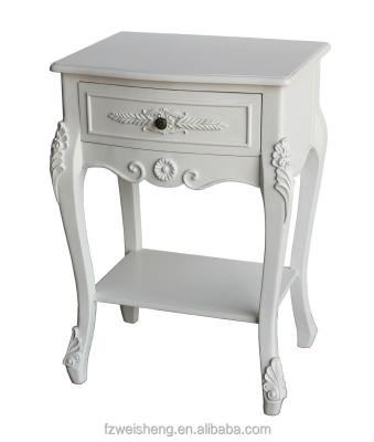 China 1 Drawer Baroque Wooden Side Table for sale