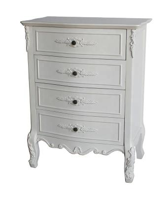 China Luxury Classic French Provencial Style 4 Drawer Chest / Stacked Dresser Chest for sale