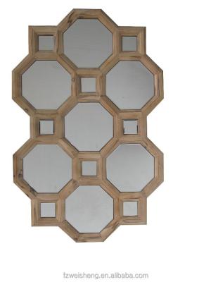 China Decorative Honeycomb Wall Mirror / Patterned Wall Mirror for sale