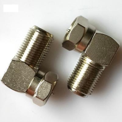 China F Male Plug to F Right Angle F Male Female Connector to F Right Angle F Connector to Female Conversion Plug Connector for sale