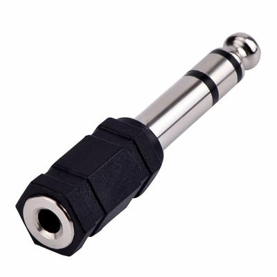 China audio & Visual Stereo 6.35mm Plug to 3.5mm Stereo Audio Jack Adapter for sale