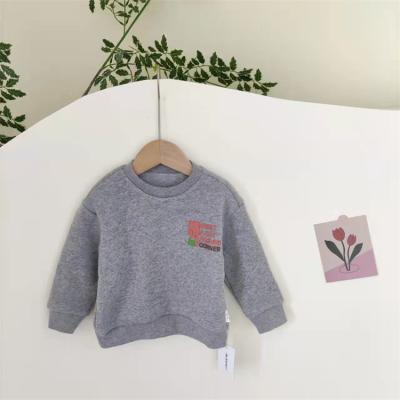 China Breathable Kids Hoodies Kids Round Neck Sweater Printed Cotton Kid Crewneck Loose Knitted Sweatshirt for sale