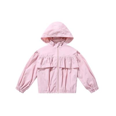 China Factory direct sales kids clothing pink casual hooded anorak for little girls for sale