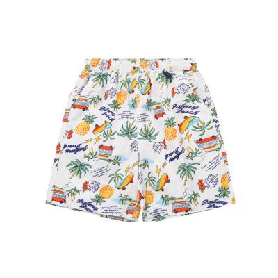 China Anti-wrinkle polyester rayon fabric beach abbreviations boy clothes summer boys printed shorts for sale