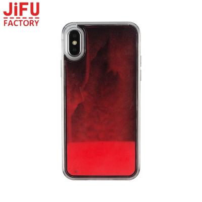 China Latest Glitter 2019 Protective Neon Sand Quicksand Liquid Phone Case For iPhone X/XR for sale