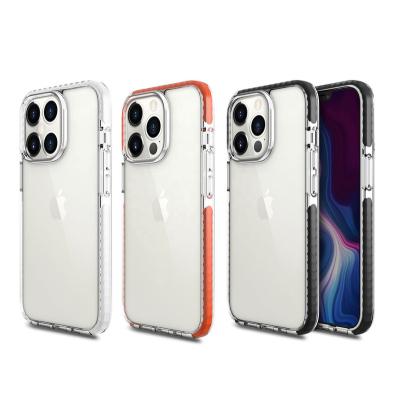 China Two Tone PC Small MOQ Support Impact Phone Case Shockproof Transparent Phone Back Cover For iPhone11/11 Pro/11 Max Pro for sale